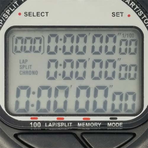 Triple Display Stopwatches